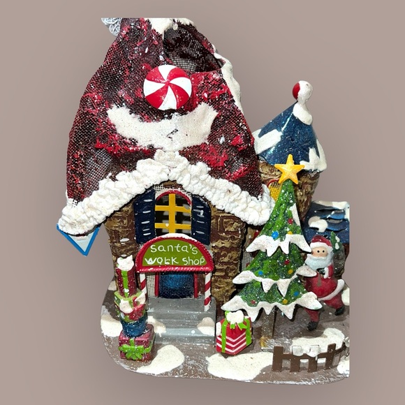 Santa’s Workshop’ 9” Metal Tea Light Display - Picture 4 of 16